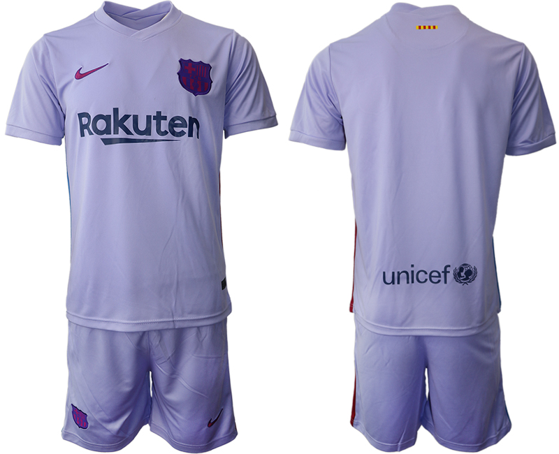 Men 2021-2022 Club Barcelona away purple blank Soccer Jersey->barcelona jersey->Soccer Club Jersey